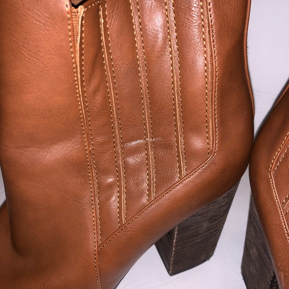 Call It Spring Brown Ankle Booties Size 11 - Picture 6 of 9